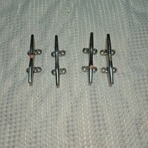 BOAT STAINLESS BOAT CLEATS SET OF 4 MARINE ROPE CLEATS